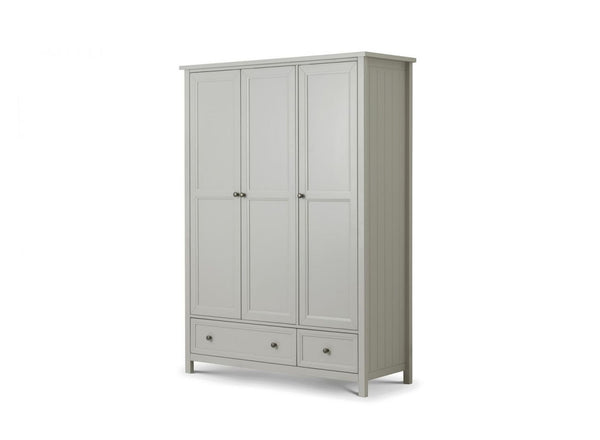 Maine 3 Door Wardrobe in Dove Grey