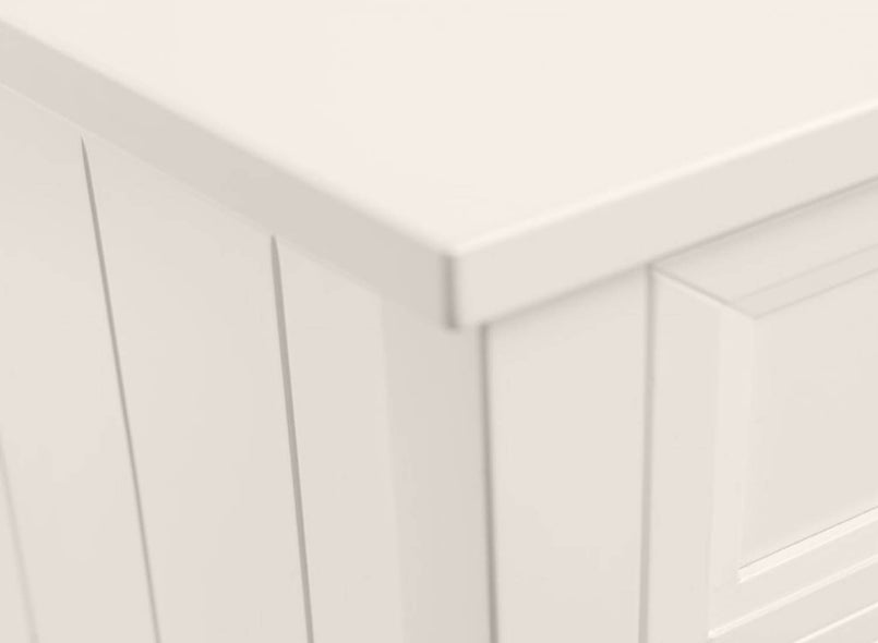 Maine Tall Chest 5 Drawers in Surf White