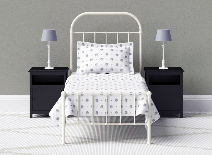 Millie Wrought Iron Bed (Single) in Ivory