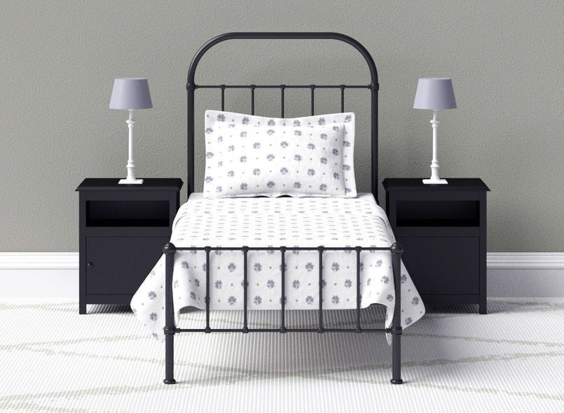 Millie Wrought Iron Bed (Single) in Black