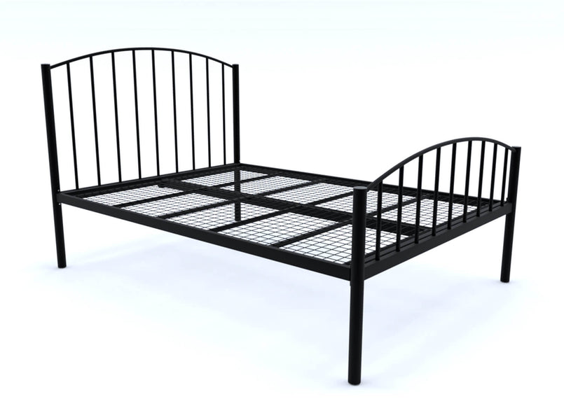 Memphis Wrought Iron Bed (High) in Black