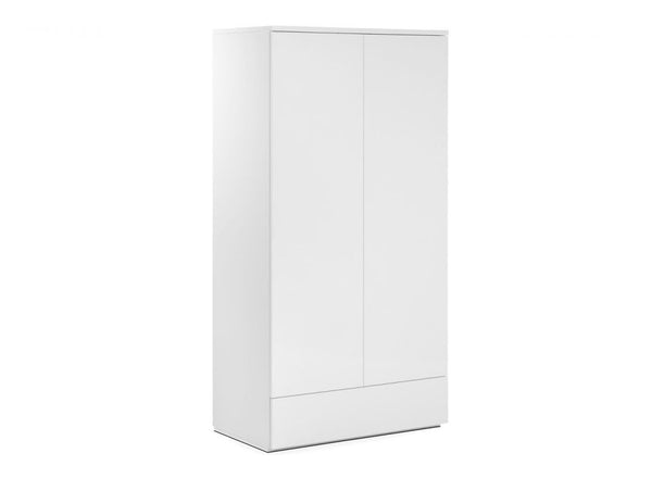 Monaco 2 Door 1 Drawer Wardrobe in White