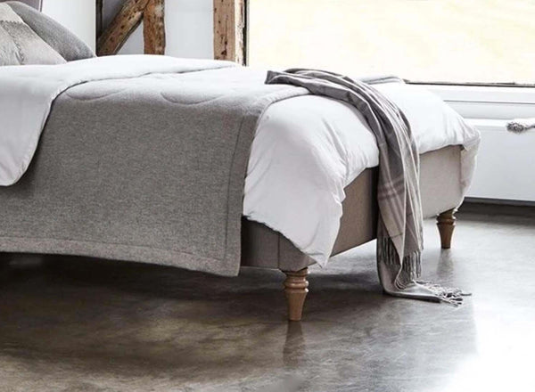 Sheringham Fabric Bed w/ HT Wooden Feet