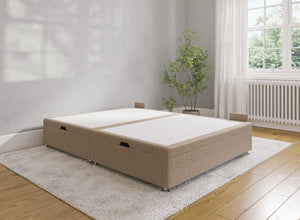 Side Lift Ottoman in Faux Linen Slate Grey