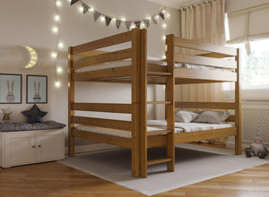 Double Wooden Bunk Bed with left hand ladder