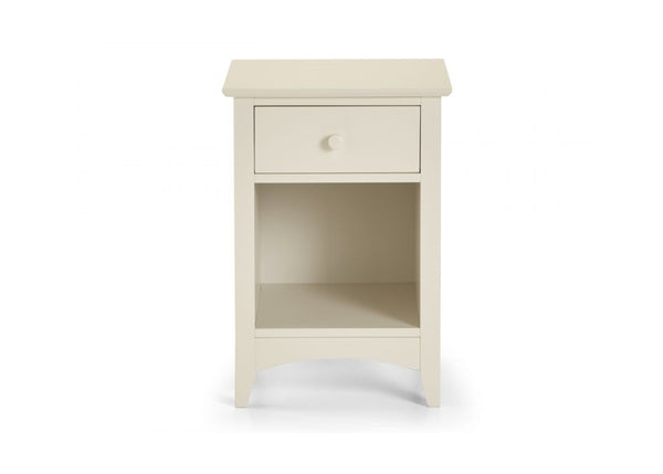 Cameo Bedside 1 Drawer in Stone White