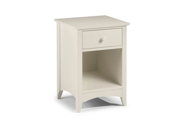 Cameo Bedside 1 Drawer in Stone White